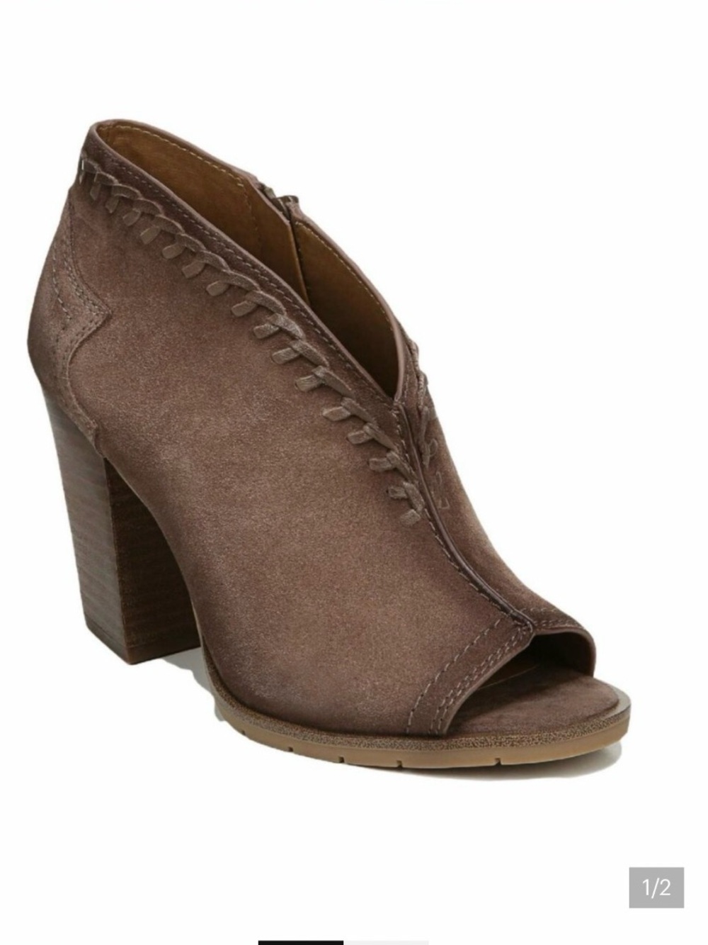 zodiac Suede western vibes peep Toe Ankle Booties